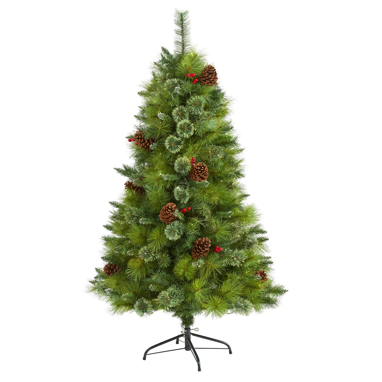 5ft. Unlit Montana Mixed Pine Artificial Christmas Tree with Pinecones and Berries